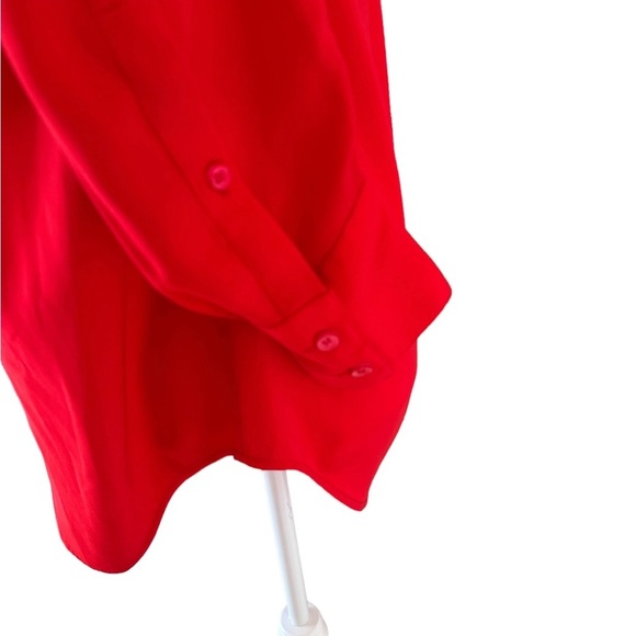 J. Crew Red Dressy Oversized Tunic - Picture 5 of 8